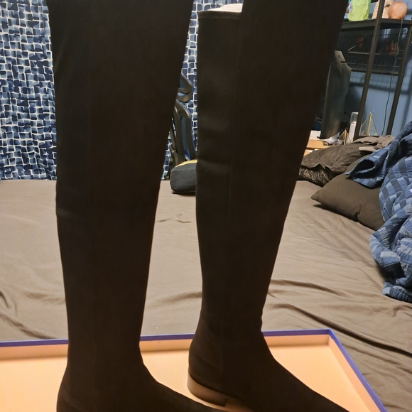 Black Over-the-Knee Women’s Boots - Picture 2 of 8